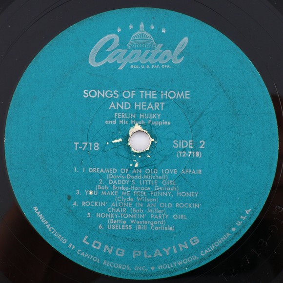 Ferlin Husky & His Hush Puppies, Songs Of The Home & Heart 1956 LP Record T-718 - Picture 9 of 16
